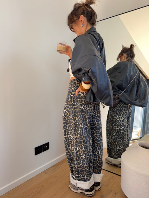 Jeans baggy léopard - Pedro