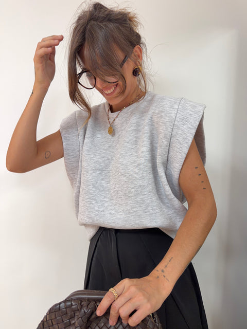 Sweat gris avec détails - Paula