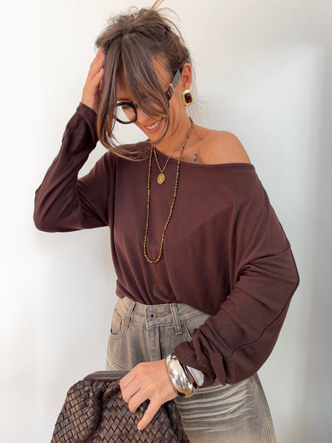 Haut asymétrique longues - choco