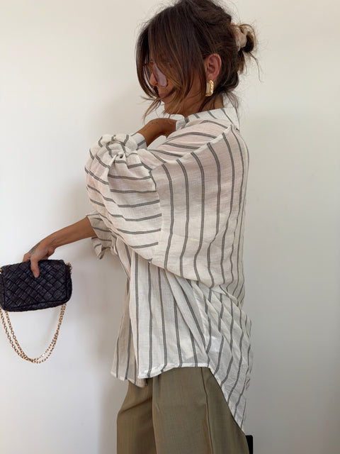 Chemise ultra oversize rayée