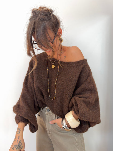 Pull asymétrique - choco