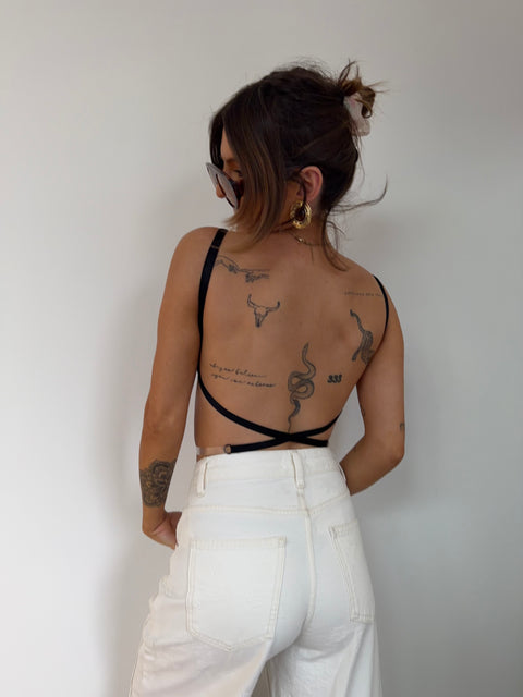 Soutien gorge dos nu - noir