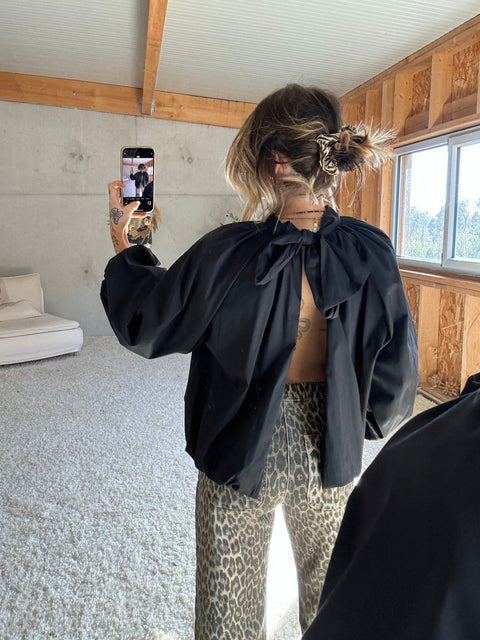 Blouse dos nu - noir