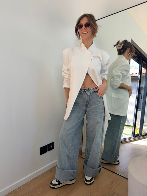 Jeans à revers - bleu vintage