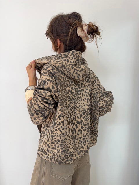 Veste à zip - Léopard clair