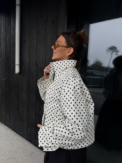 Veste à pois - beige & marine