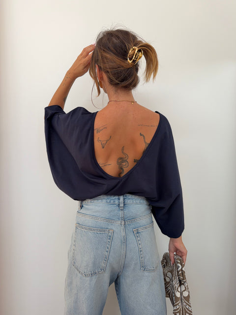 T-shirt Lover's dos nu V - bleu marine