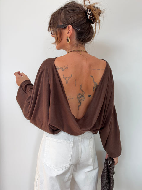Haut dos nu lover’s - chocolat