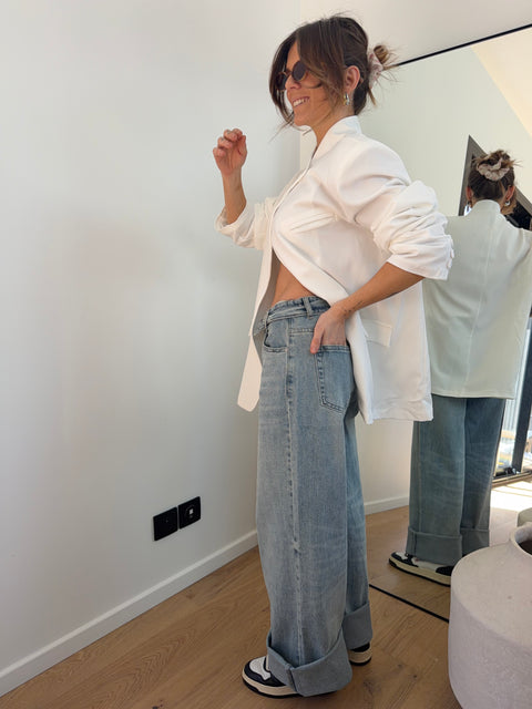 Jeans à revers - bleu vintage