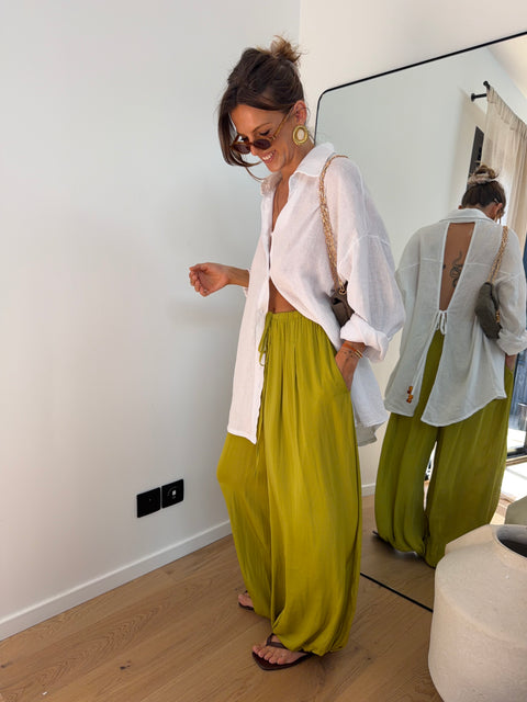 Pantalon ballon Liz - vert anis