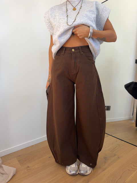 Jeans ballon choco - June