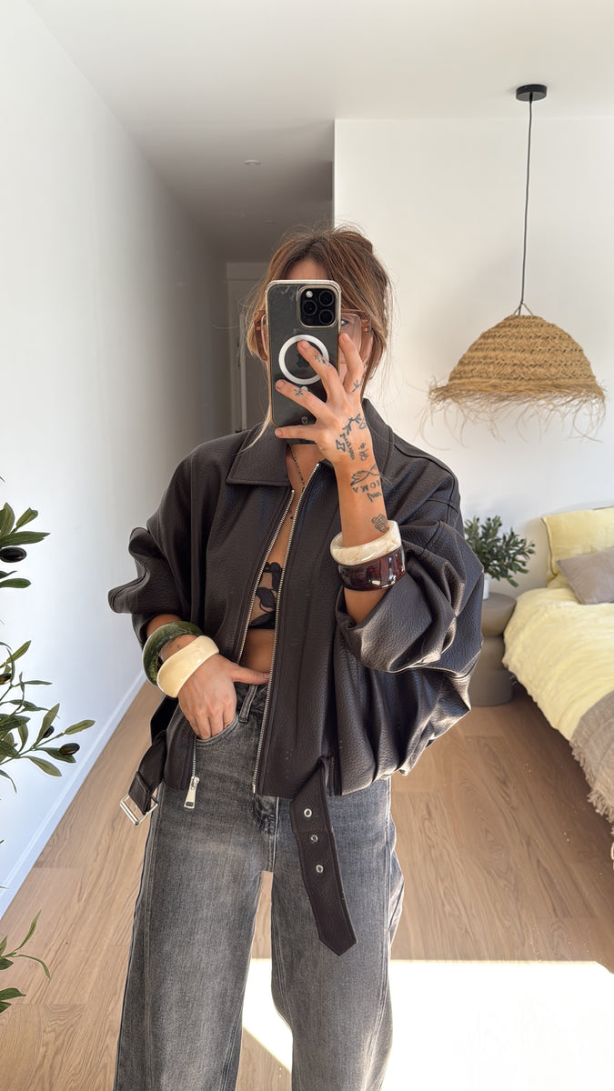 Veste bombers - chocolat