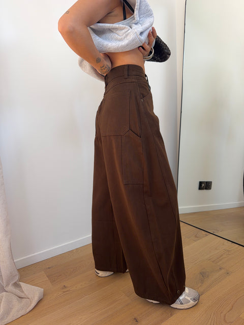 Jeans ballon choco - June