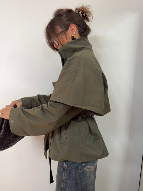Veste à ceinture - Kaki