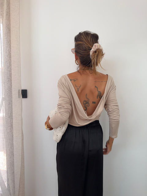 Haut dos nu - beige