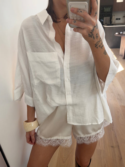 Chemise blanche manches courtes
