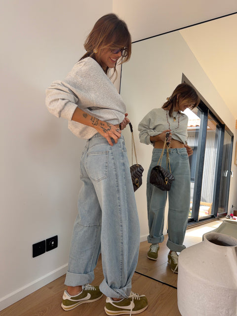 Jeans baggy Paoly - azul claro