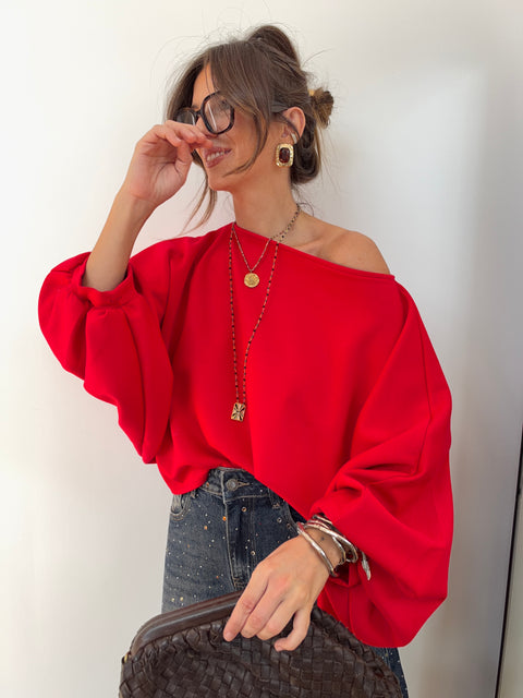 Haut bouffant - rouge