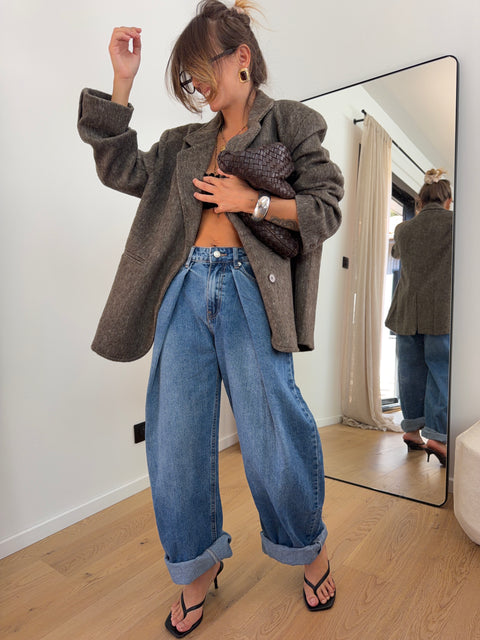 Jeans replissé bleu - Maé