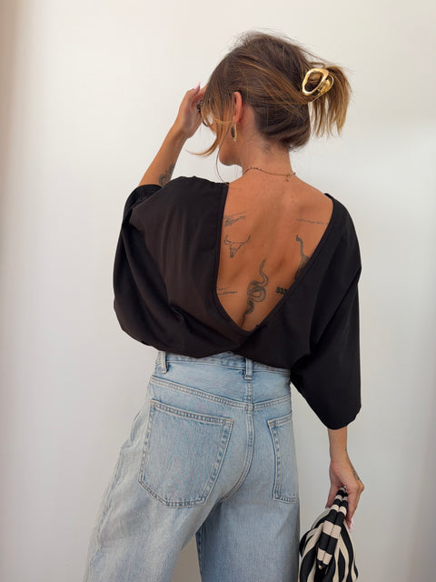 T-shirt Lover's dos nu V - noir (pré commande)
