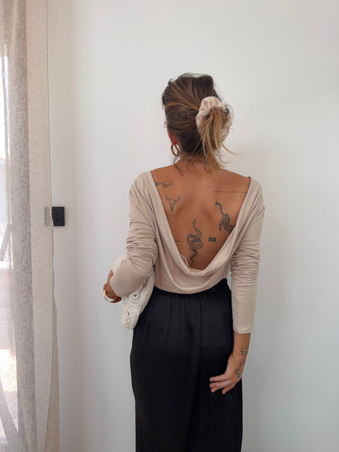 Haut dos nu - beige