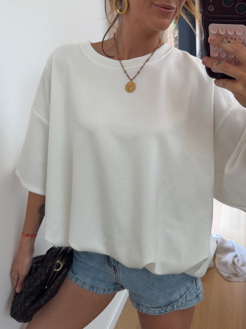 T-shirt bouffant - blanc
