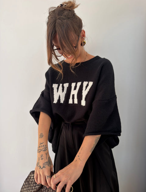 Pull épais WHY - Noir