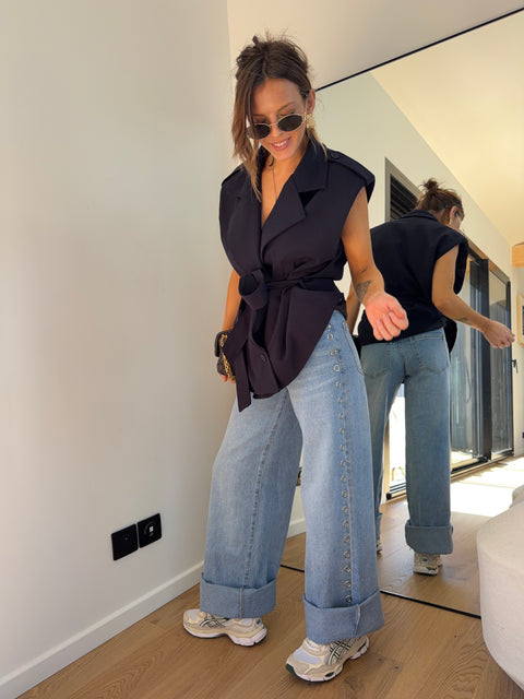 Jeans à gros oeillets - Elma