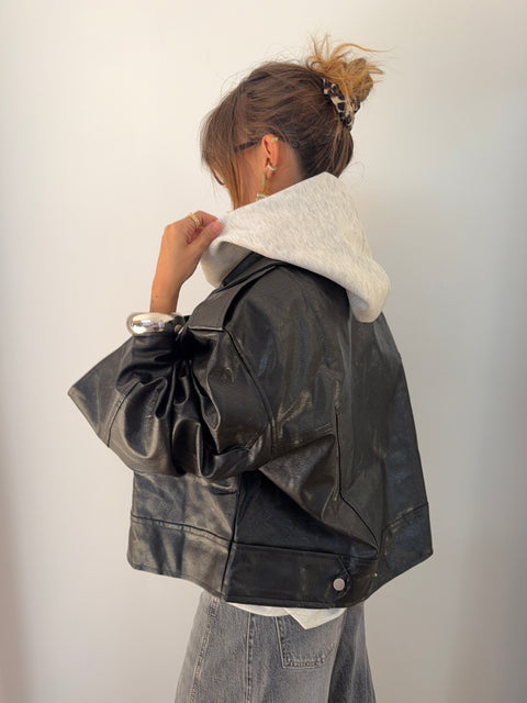 Veste simili - noir