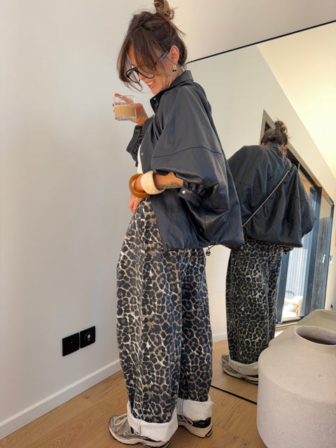 Jeans baggy léopard - Pedro