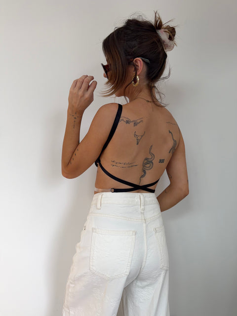 Soutien gorge dos nu - noir
