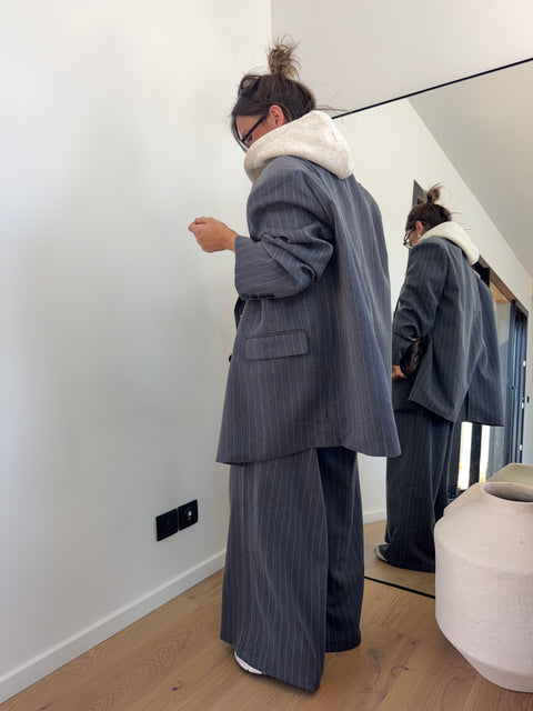 Blazer à rayures - bleu