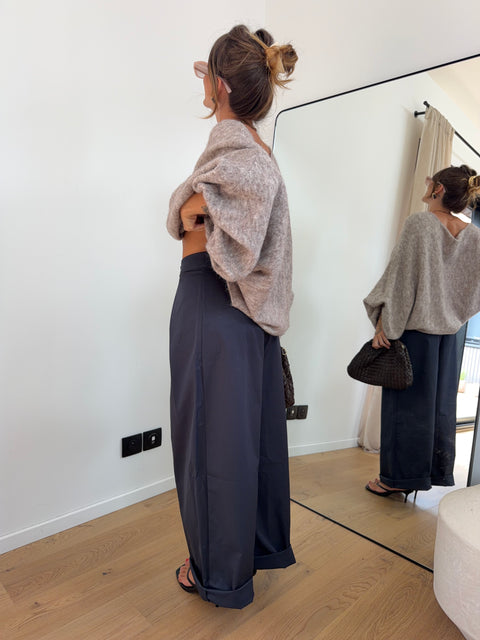 Pantalon droit - bleu