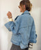 Veste en jean oversize - bleu clair