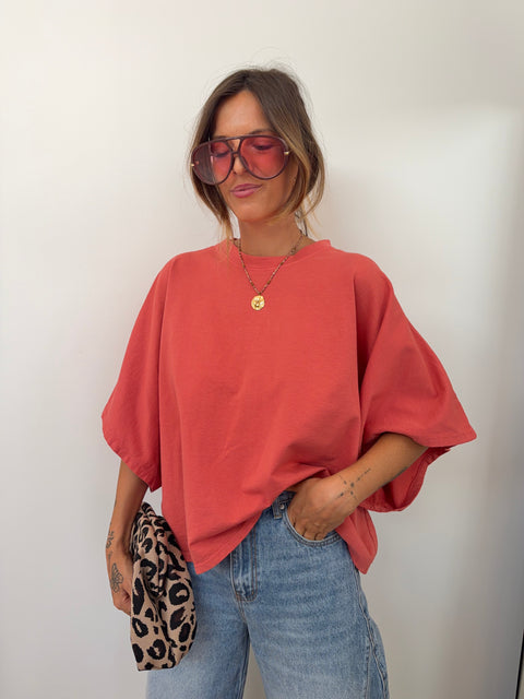 T-shirt épais parfait - corail