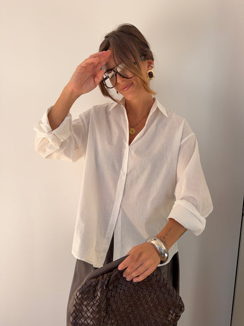 Chemise à noeud - blanche