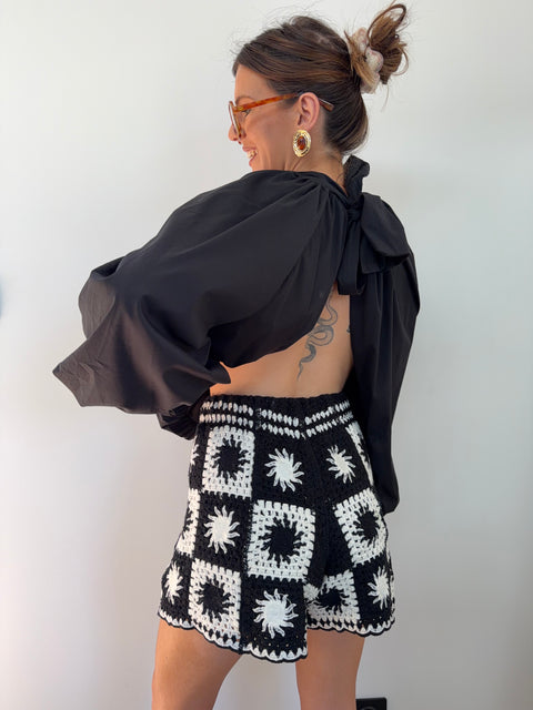 Short en crochet - noir