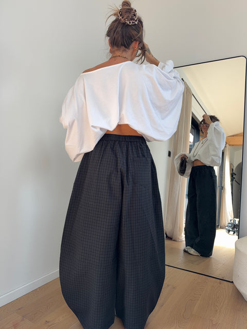 Pantalon à carreaux - vert foncé