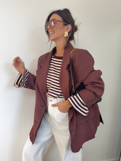 Blazer oversize - terracotta