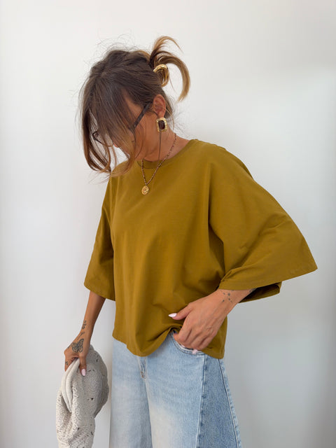 T-shirt - moutarde