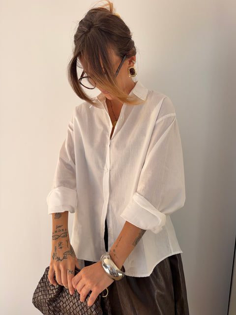 Chemise à noeud - blanche