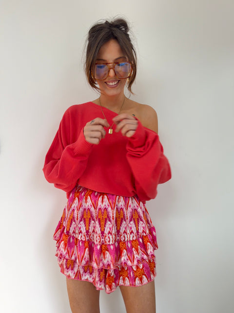 Jupe short à motifs