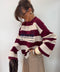 Pull à Rayure - "edition19" Bordeaux