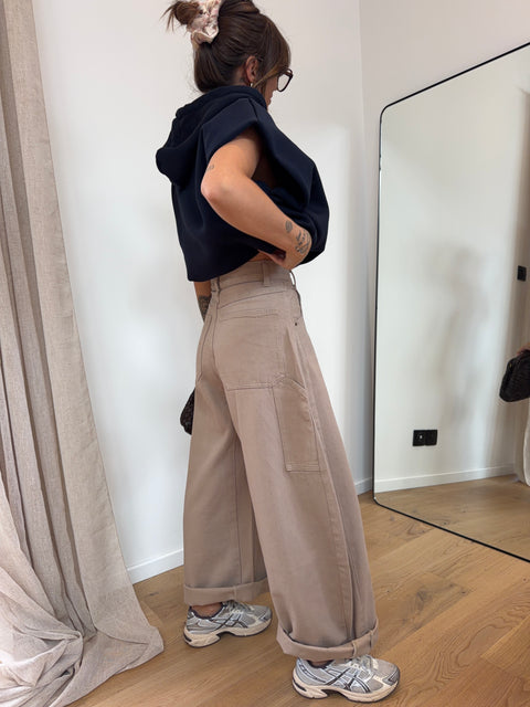 Jeans ballon beige - June