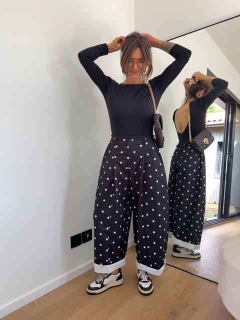 Pantalon Jacks à pois - noir