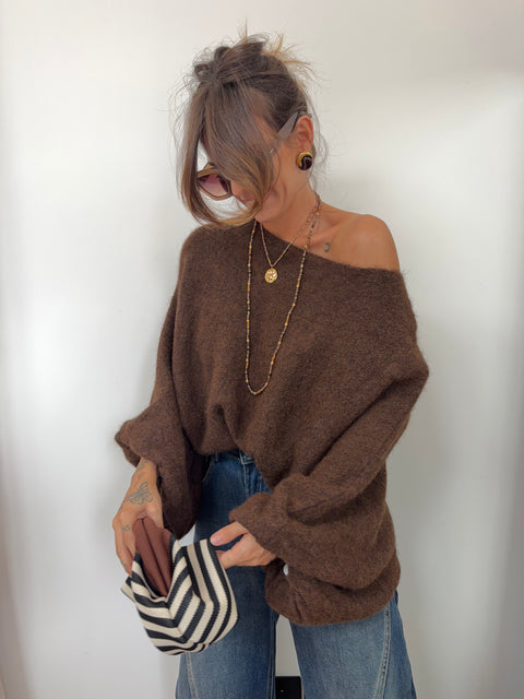 Pull oversize - chocolat