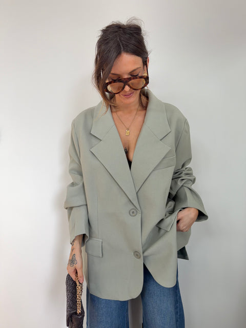 Blazer oversize - vert d'eau