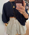 Short d'été rayé - beige