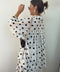 Shirt with large polka dots
