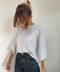 Sweat manches 3/4 - gris chiné